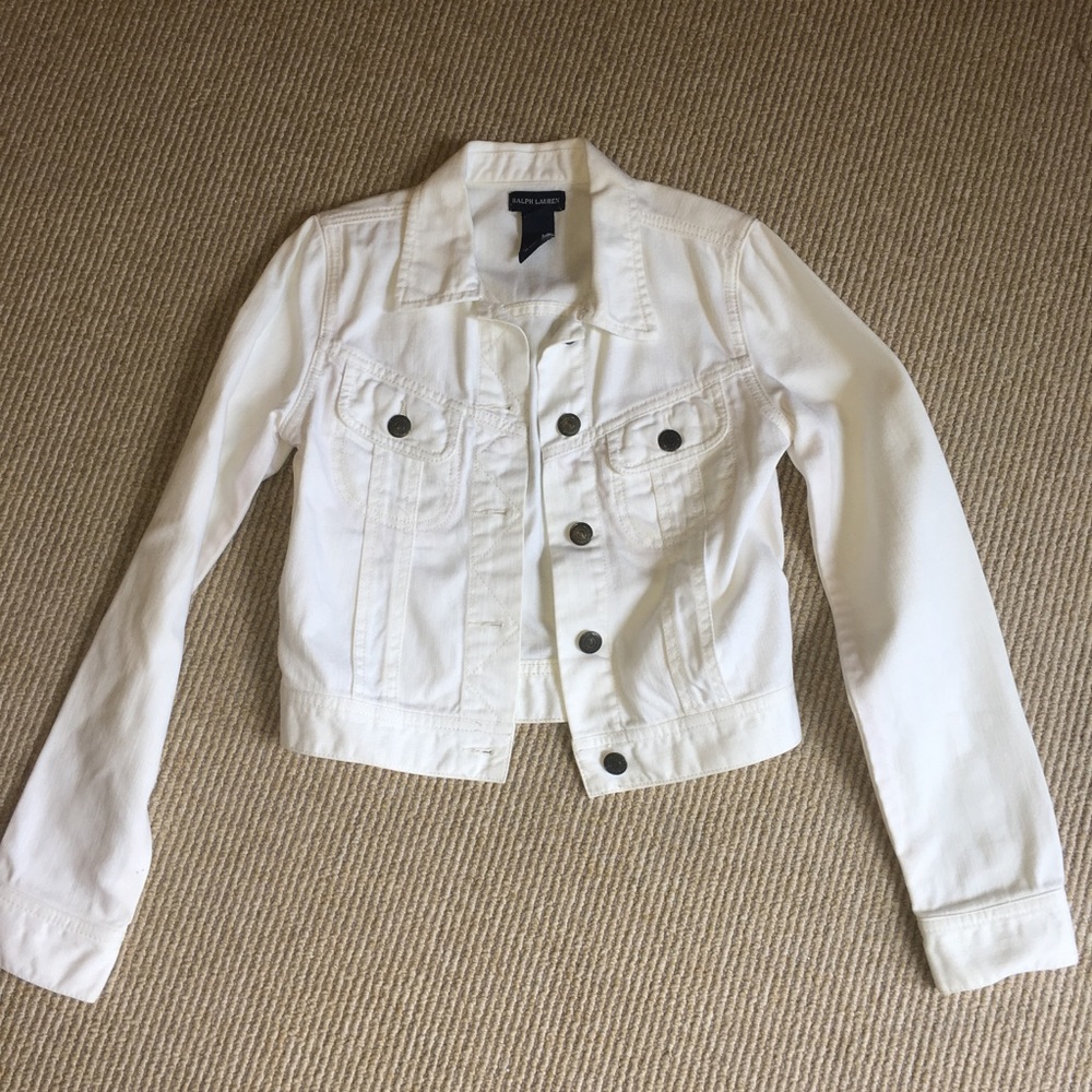 Girls Ralph Lauren white jean jacket